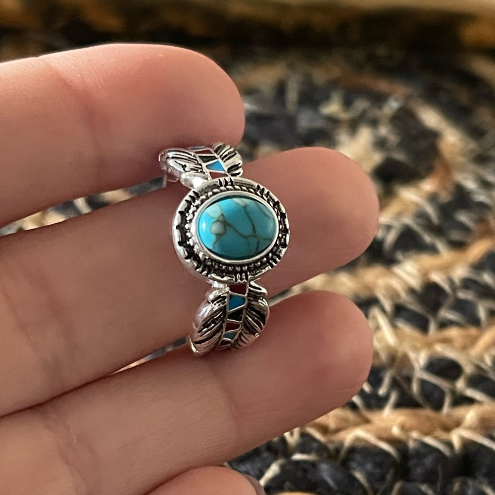 Boho Style Stamp 925 Sterling Silver Ring